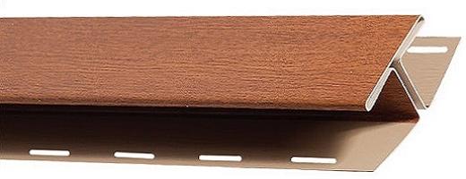 J-профиль Holzblok 3,0м Темный орех Holzplast