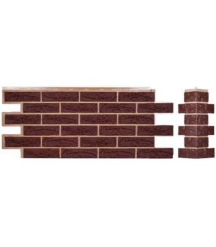 Фасадная панель КИРПИЧ Темно-коричневый Holzplast
